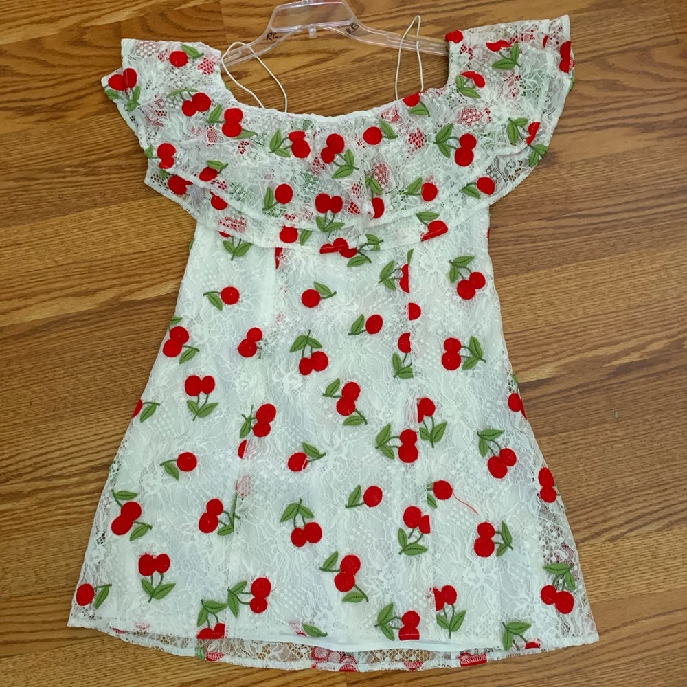 Show me your MuMu Rita Ruffles Cherry Mini Dress